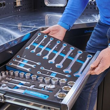 Ring-Maulschlüssel-Satz 13-teilig im Schaumstoffmodul - 8 bis 22 mm