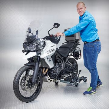 Hydraulische Rangierhilfe für das Motorrad Hinterrad