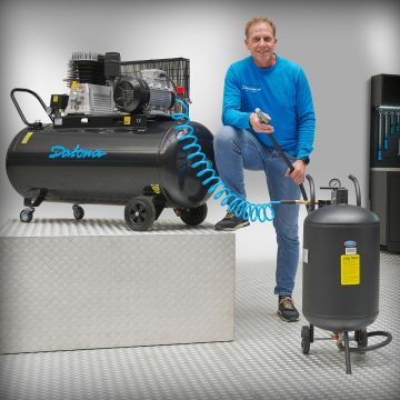 Strahlset komplett - Kompressor 270L/400V + Strahlkessel & Anschlussset