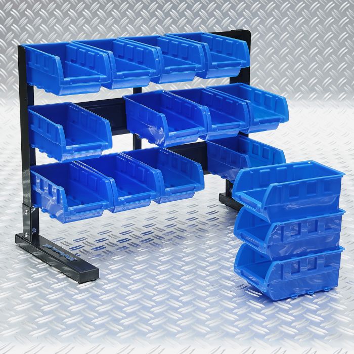 Regal mit 15 Lagerboxen